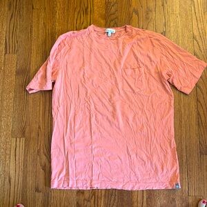 Peter Millar coral colored T shirt